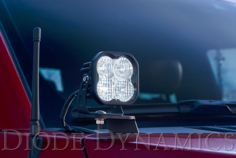 Ford Raptor LED Ditch Light Kit - Above Hood - Diode Dynamics - SS3 with Amber Backlight - White - `15-`27